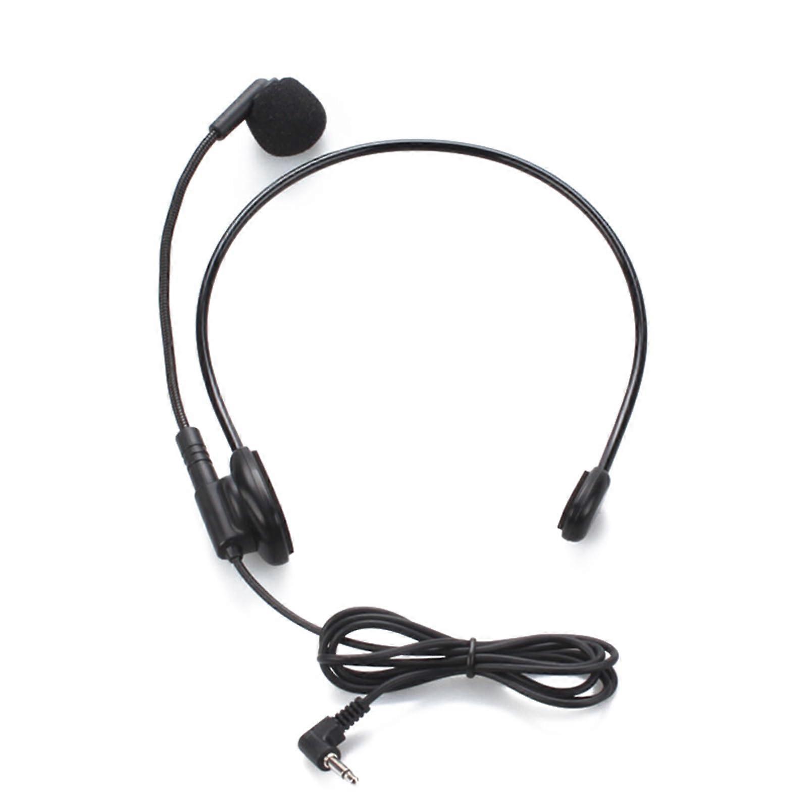3.5mm Wired Headset Microphone with Rotating Boom Arm for Voice Amplification, Ideal for Teachers and Tour Guides