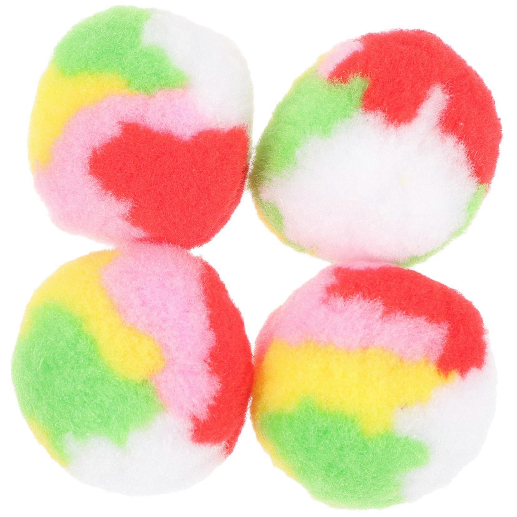 Interactive Cat Balls - 4 Colorful Toys for Dental Care and Fitness, Promotes Playtime and Interaction Between Cats and Owners