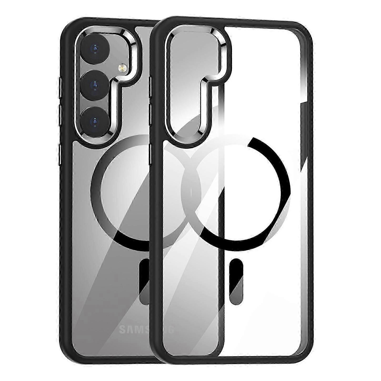 Magnetic Clear Case for Samsung Galaxy S24 Plus, Compatible for MagSafe Shockproof Protection for Galaxy S24 Plus