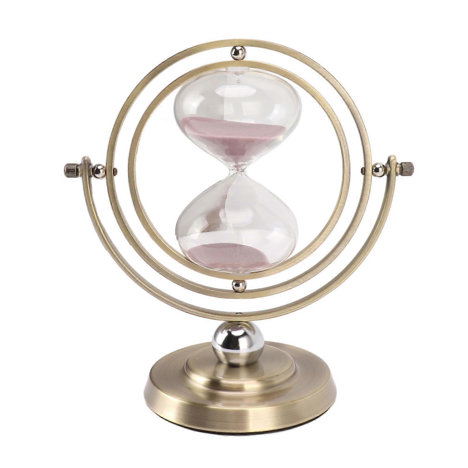 30min Globe Hourglass Timer Ornament Nordic Modern Sculpture for Office Table Study Wine Rack Cabinet Decoration