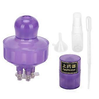 Aplicador de couro cabeludo portátil Escova de massagem do couro cabeludo com escala para queda de cabelo RoxoYMMR)