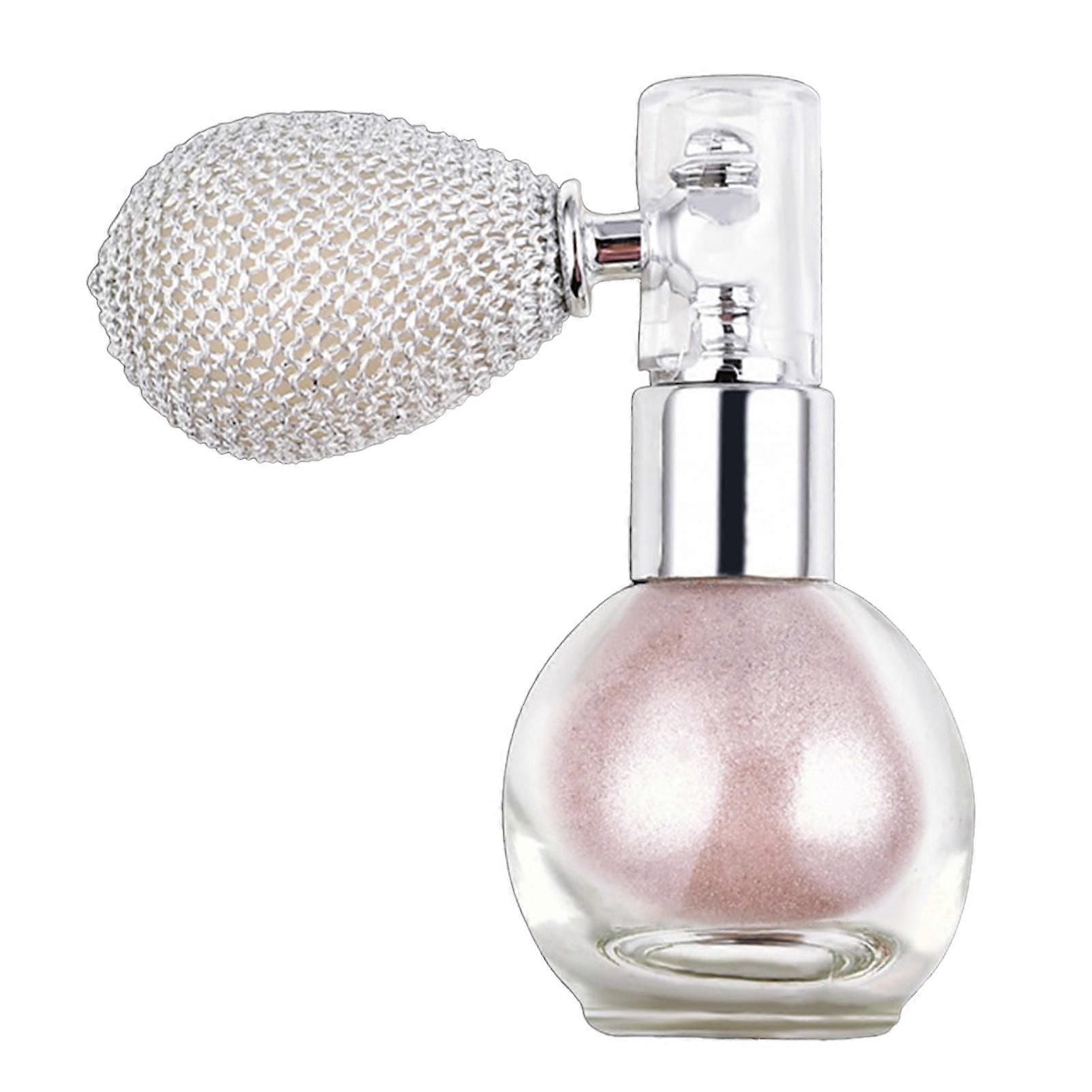 Glitter Body Makeup Powder Light Texture Evenly Spray Shiny Skin Highlighter Powder for Shoulder Arm Leg Nude Pink
