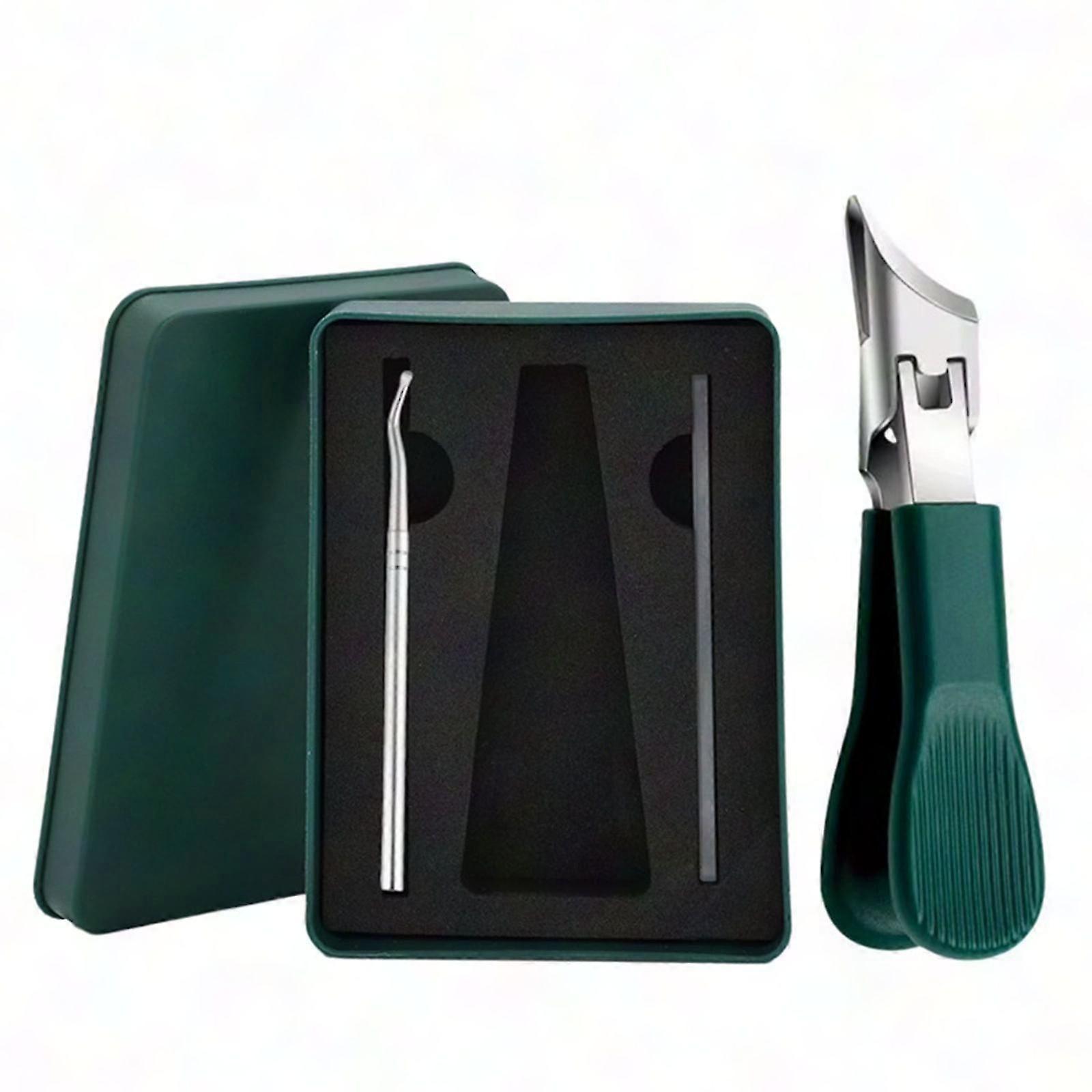 Angled Nail Clippers for Thick Nails, Wide Jaw Grip