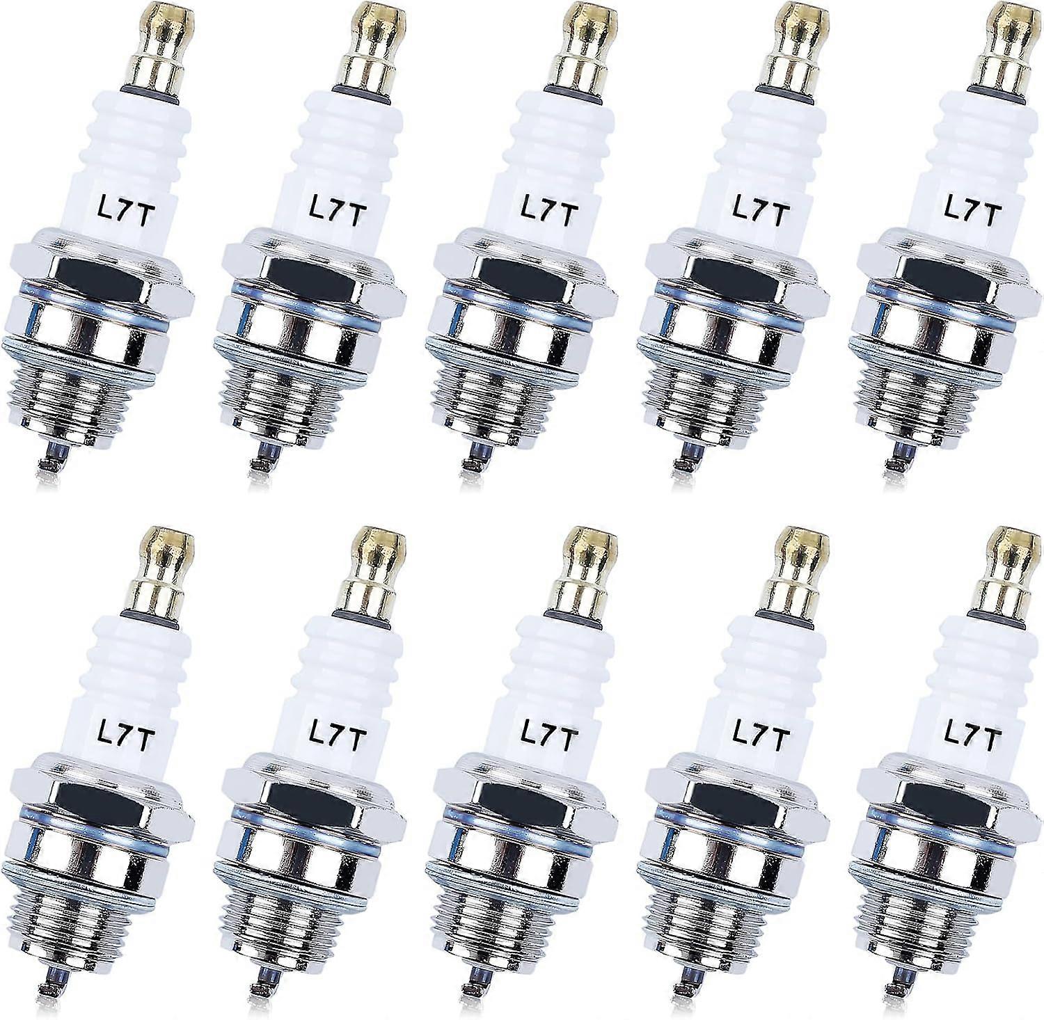spark plug L7T for NGK BPMR7A -Set of 10 spark plugs for Champion CJ8 RCJ6Y RCJ7Y Plus for 2-stroke engine Stihl 017 018 MS170 MS180 MS290 MS310 MS390