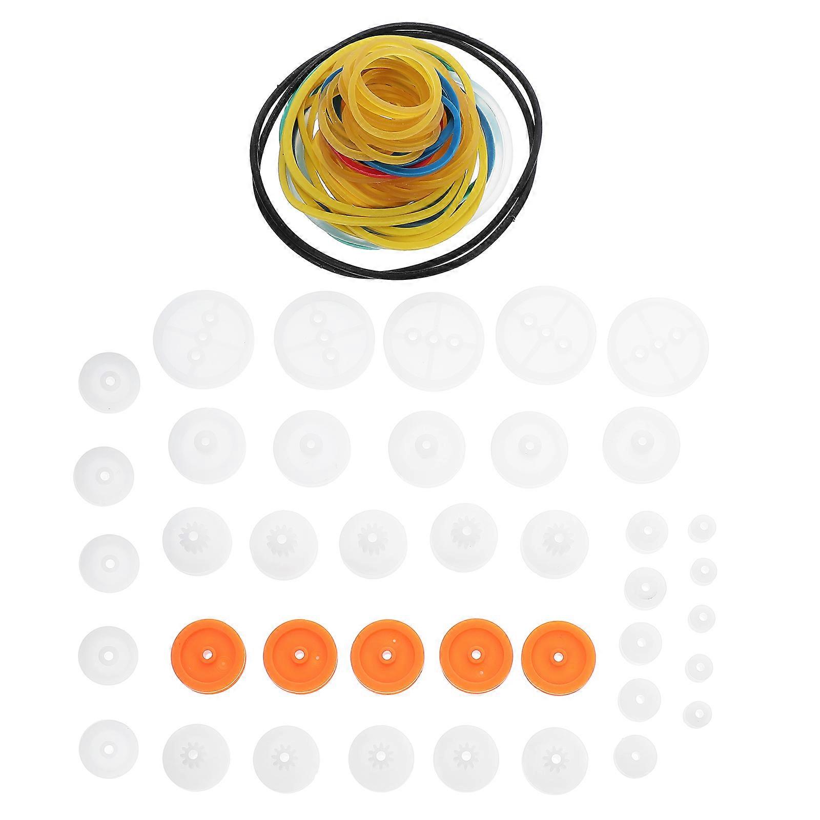 Plastic and Rubber Belt Pulley Combination Package for DIY Model Car 1Set