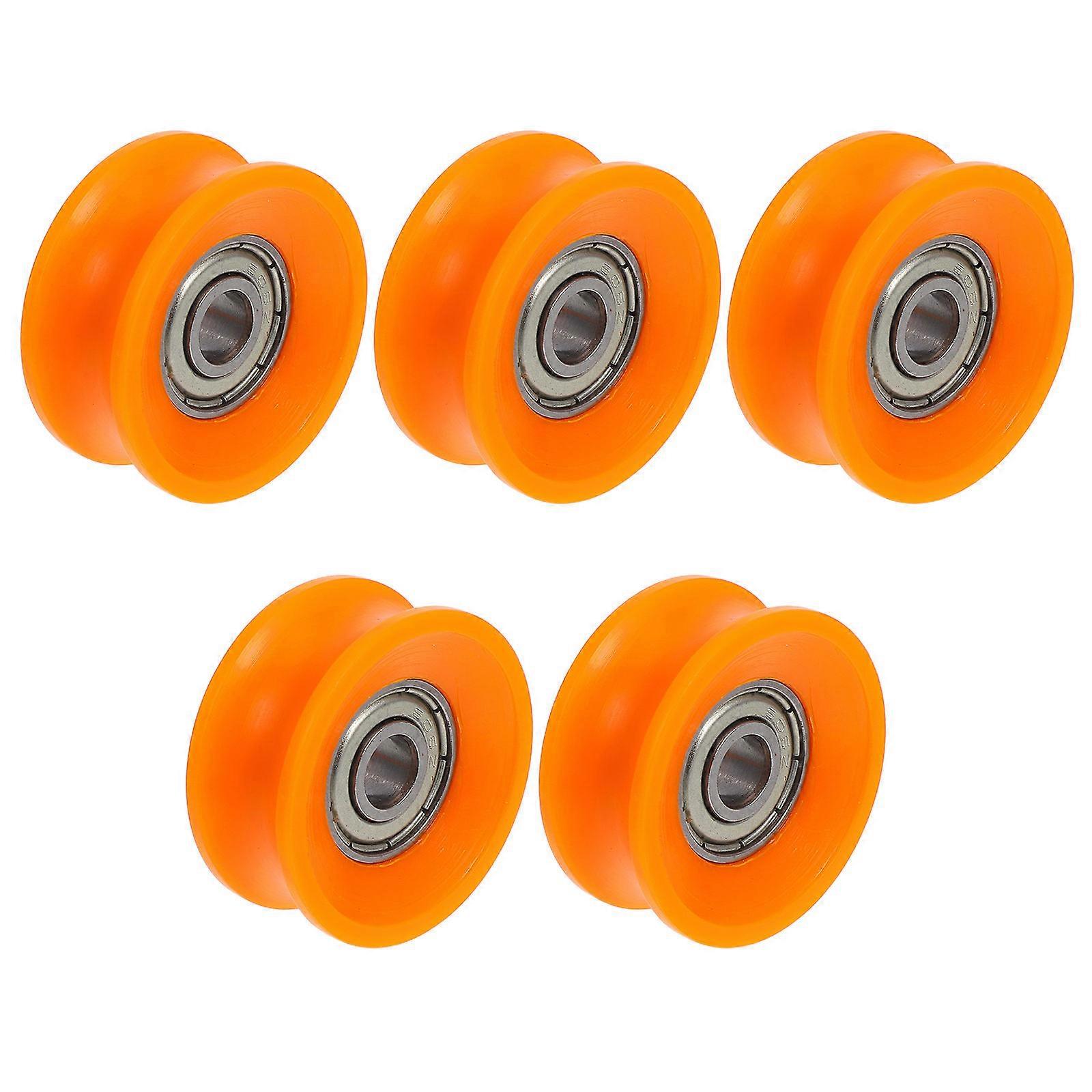 Steel Bearings U-Groove Pulley For Cabinets Doors And Windows Performance Smooth Sliding 5Pcs