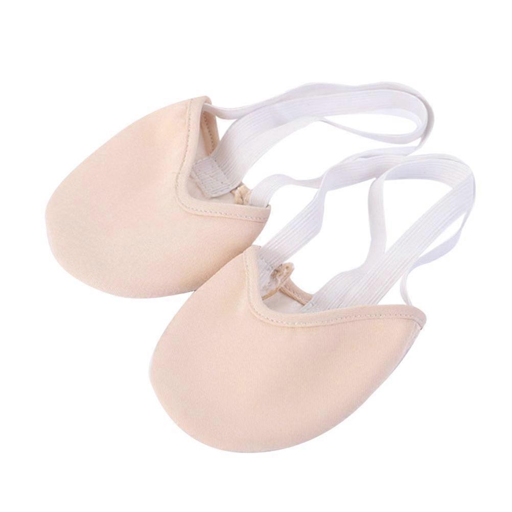 Gymnastic Shoes For Girls Contemporary Ballet Half Toe Sock With Hand Pleated Toes And Stitched Sole Patch 1 Pair