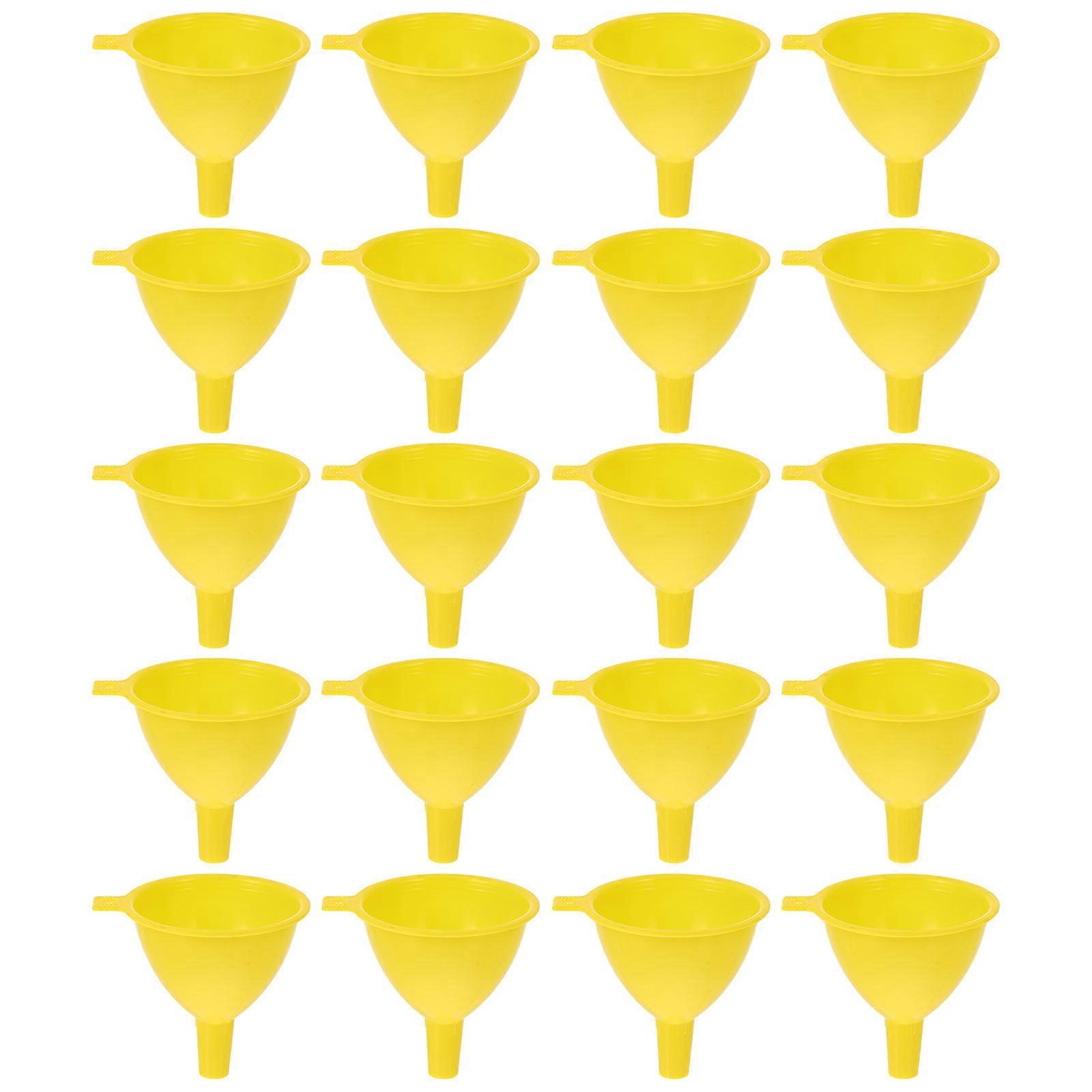 20pcs Thick Plastic Funnels for Liquid Separation and Filter Filling