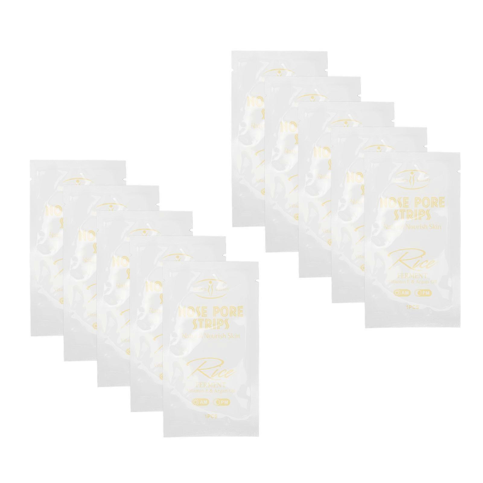 10pcs Rice Blackhead Stickers Nose Deep Cleansing Pore Strips Peel Off Blackhead Removal Patch