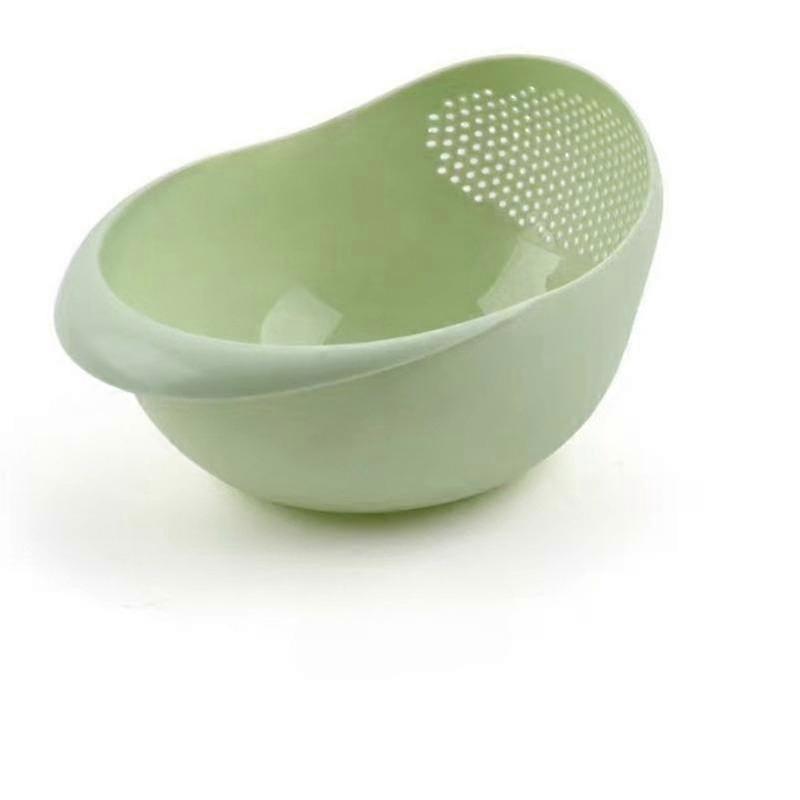 1PC Silicone Colander with Handle - Multi-Use Drain Basket for Washing Rice, Fruits & Vegetables - Ideal Kitchen Organizer Tool