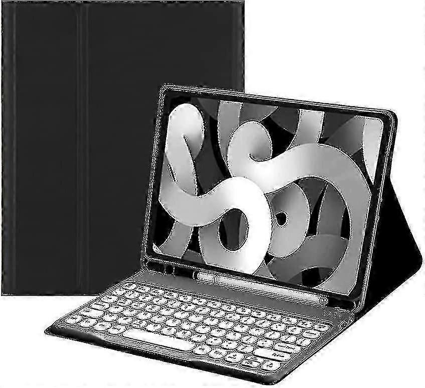 Ipad 10th Generation 10.9" Keyboard Case Cute Round Key Color Keyboard Wireless Detachable Bt Keyboard Cover For Ipad 10 10.9-inch