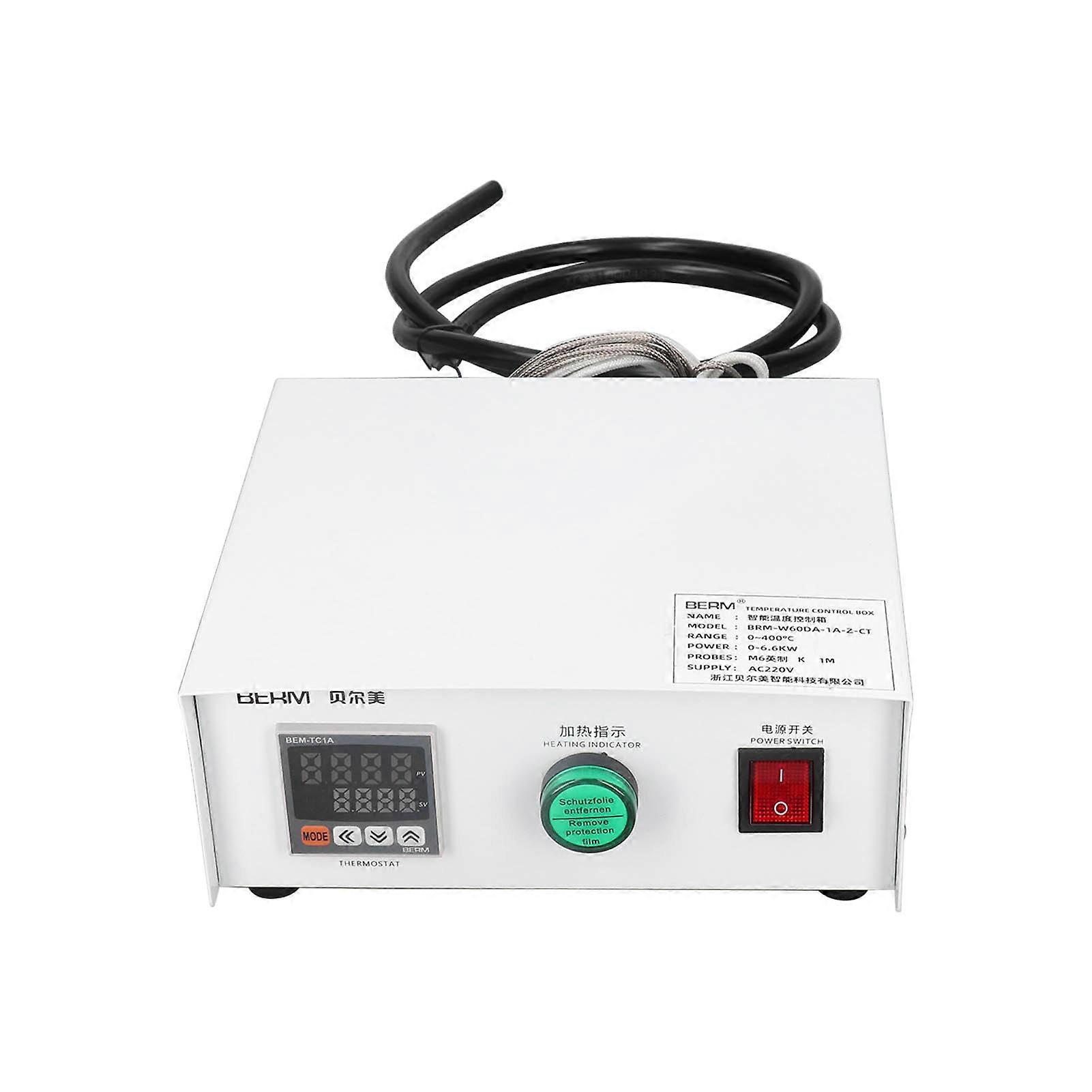 PID Temperature Control Box Intelligent Temp Controller Thermocouple Thermostat AC220V1 Meter