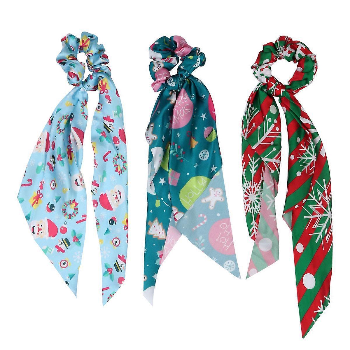 Elastici per capelli per bambine, fasce per capelli con nastro, per tenere i capelli in posizione, colori assortiti, confezione da 6