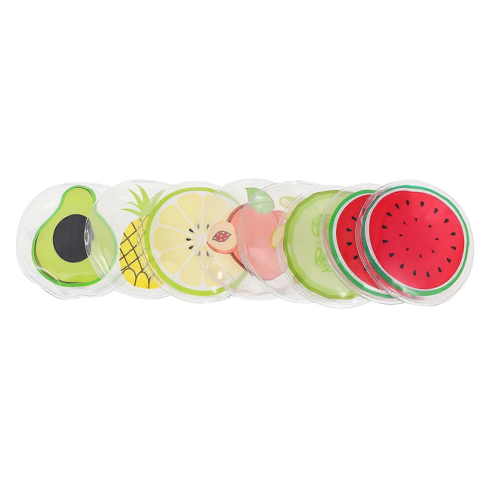 8PCS Reusable Fruit Pattern Eye Cooling Patches, Portable Gel Ice Packs for Cold Therapy, Relieves Eye Fatigue, for Home & Office Use