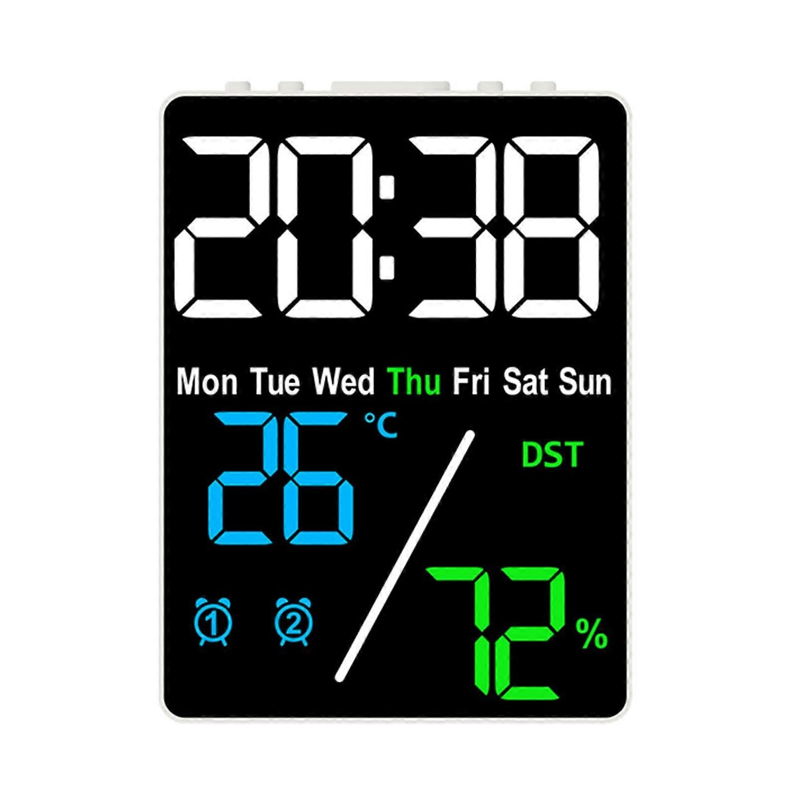 Precise Alarm Clock For Indoor Use With Clear Display, Hygrometer And Temperature Monitor