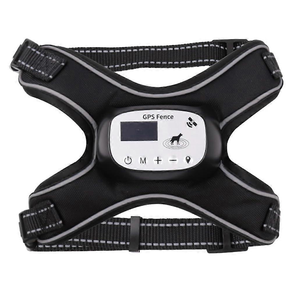 GPS Wireless Dog Fence, Electric Adjustable Vest Fence with 3 Training Modes, Rechargeable Pet Fence System with Reflective Strips for Outdoors