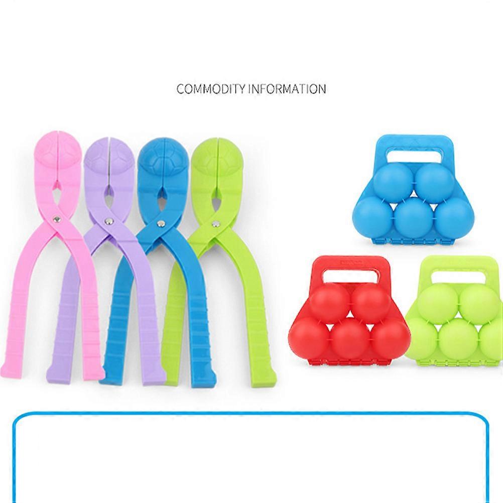 Udendørs Spil Snelegetøj Sæt Sneklemme Til Børn Vinter Skimmelsvamp Småbørn Snelegetøj Tilfældig Farve 2stk