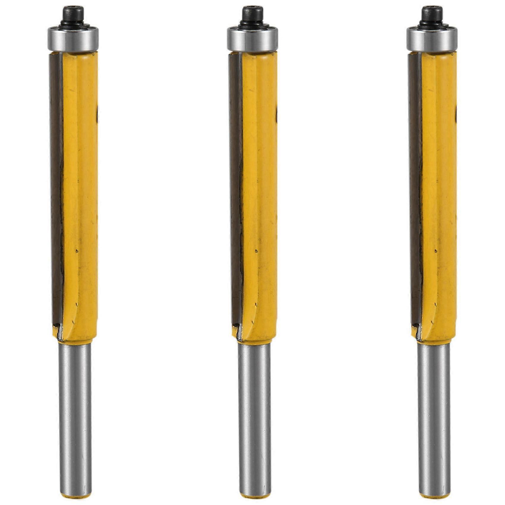 3X 2 Inch Height Extra Long Flush Trim Router Bit 1/4 Inch x 3/8 Inch Woodworking Milling Cutter for