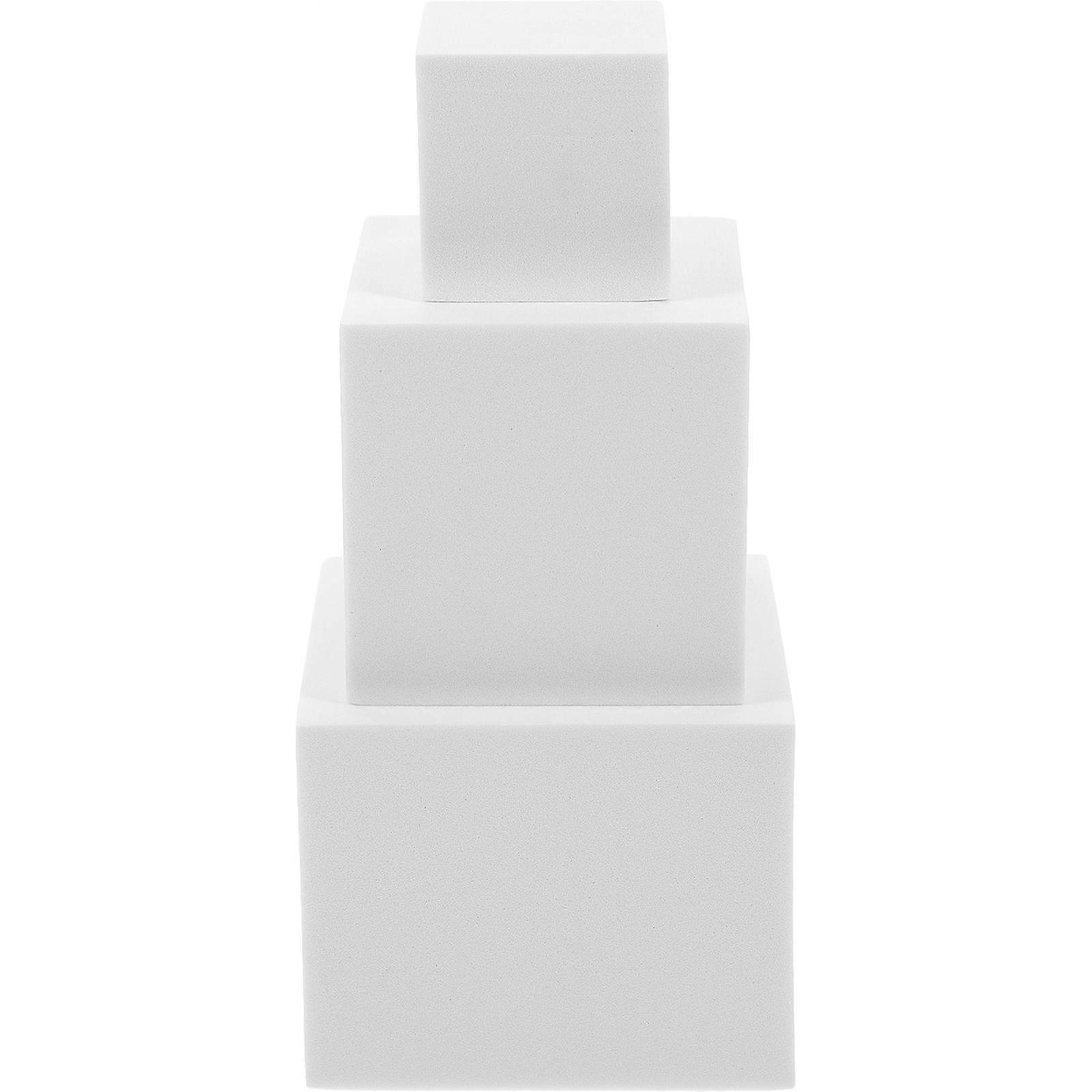 3pcs Simple Foam Geometry Cubes Geometry Photo Props Foam Geometry Cubes