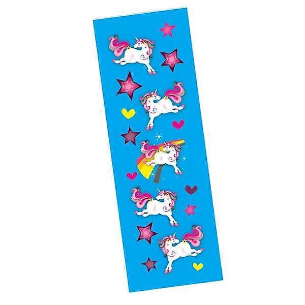 Amscan Unicorn sticker sheet blue/white/pink
