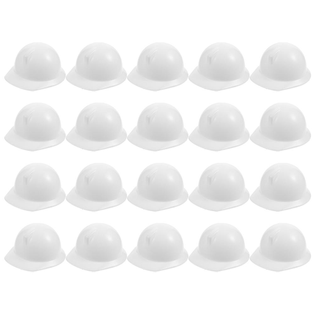 White ABS Construction Hat for Home Use Safe and with Smooth Surface 20 pcs