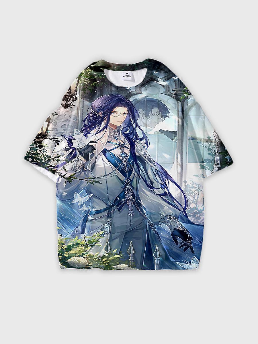 T-shirt round neck Role Pattern loose short sleeve E3650