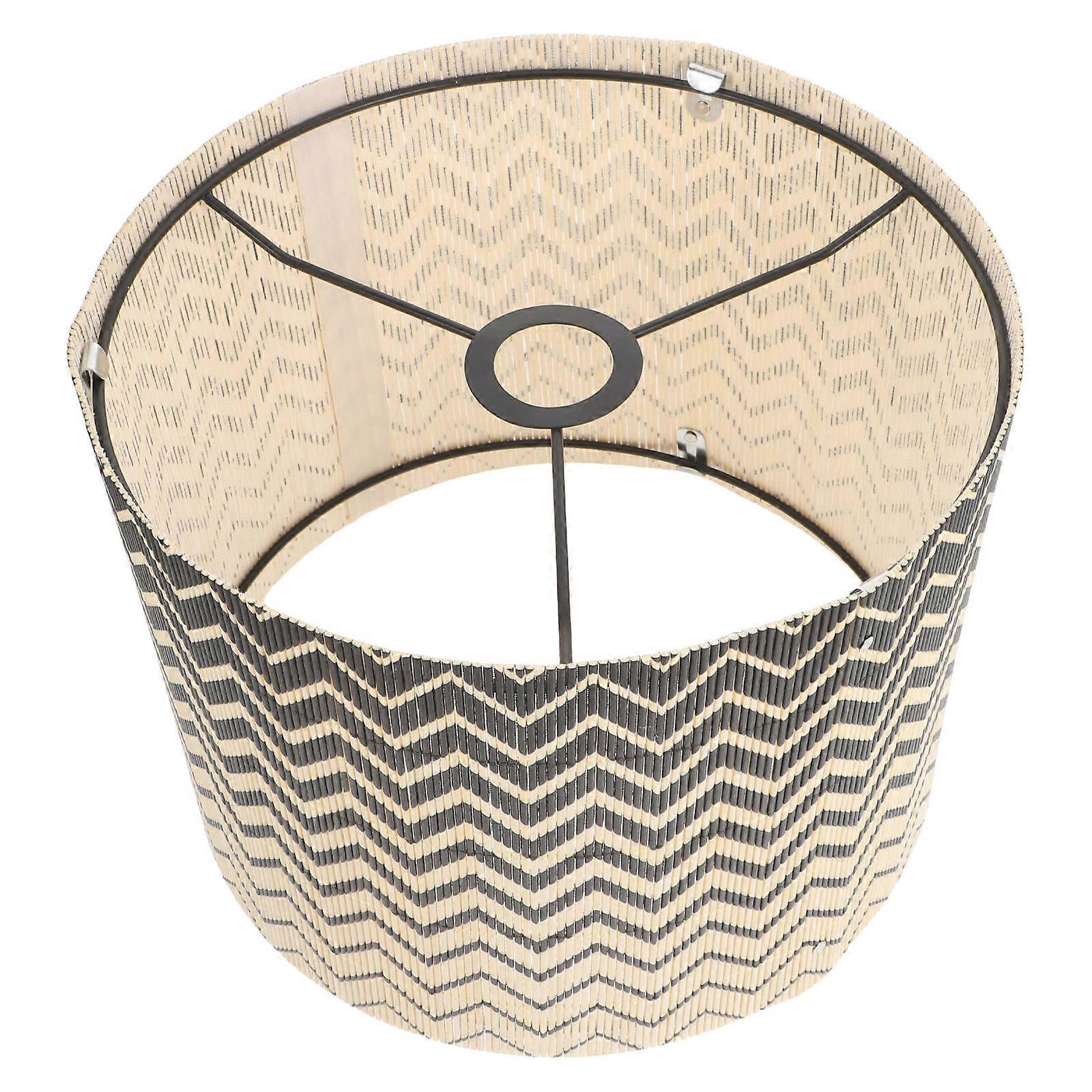 Geometric Bamboo Lamp Shade – Modern Minimalist Design, Soft Light for Cozy Home Decor in Room or Bedroom