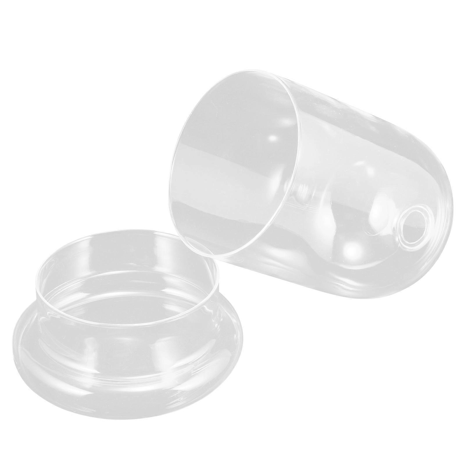 Glass Dome Eternal Flower Covering Display Item For Home Decoration And Store Display 1 Set Transparent U-Shaped Dome With Base
