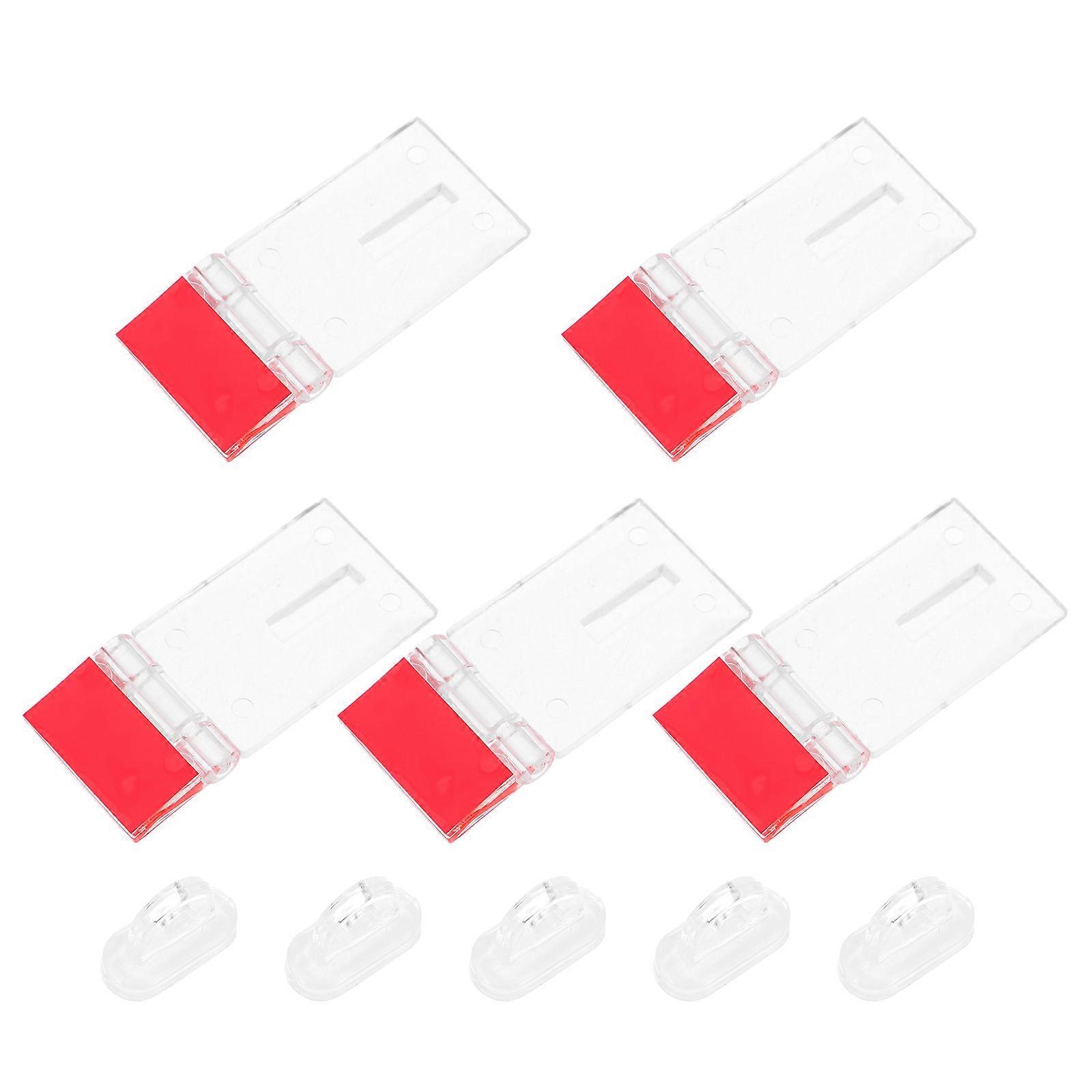 5 Sets Transparent Acrylic Locking Hasp for Doors Heavy Duty Latch Padlock Hasp Barn Door Locks