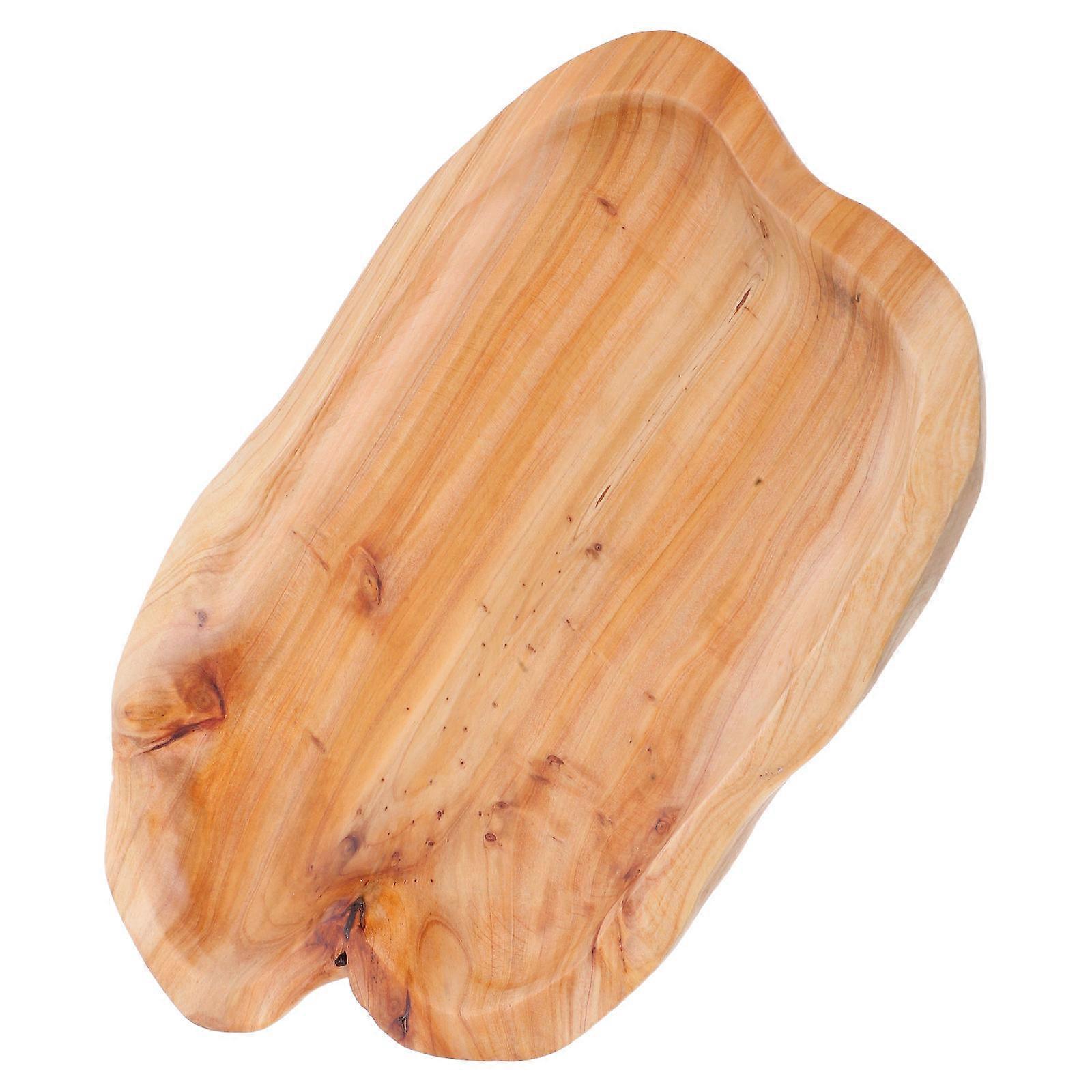 Wooden Tray for Kitchen Counter Light Yellow Small Serving Tray for Decor Stylish Home Use 7.5 x 11.2 Inches