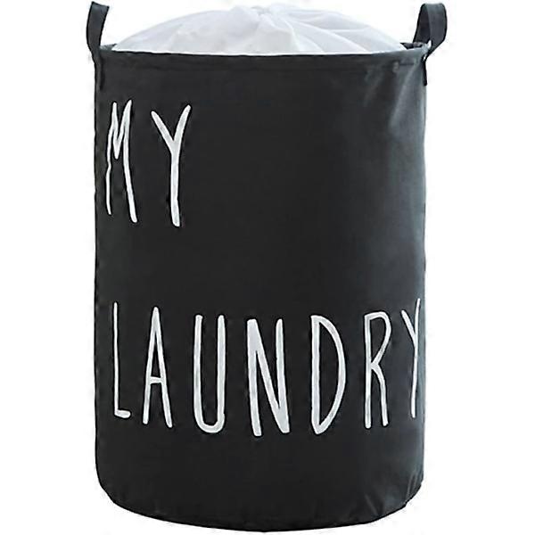 Large laundry hamper with handles, foldable, waterproof, 60L.