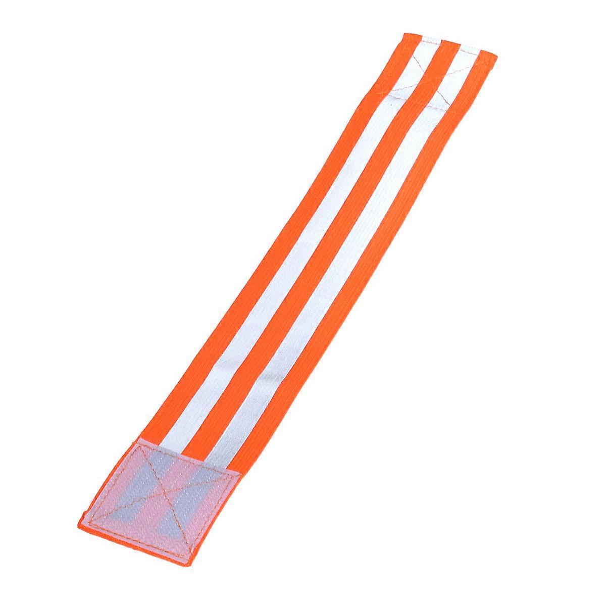 Reflective Elastic Band for Sports Use High Visibility Safety Strap in Orange Adjustable Waterproof Fabric One Size Fits Most