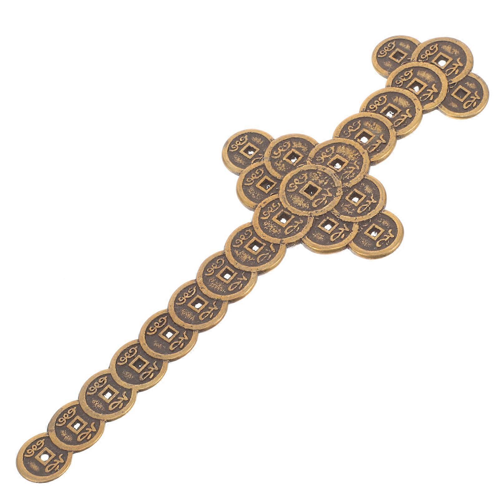 Sword Shape Cosplay Prop Made Of Copper Ideal For Parties And Stage Performances 1Set