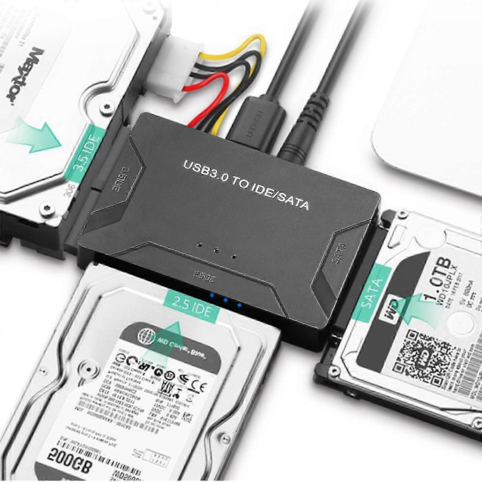 USB IDE adapter, USB 3.0 to SATA IDE hard drive conversion combo.
