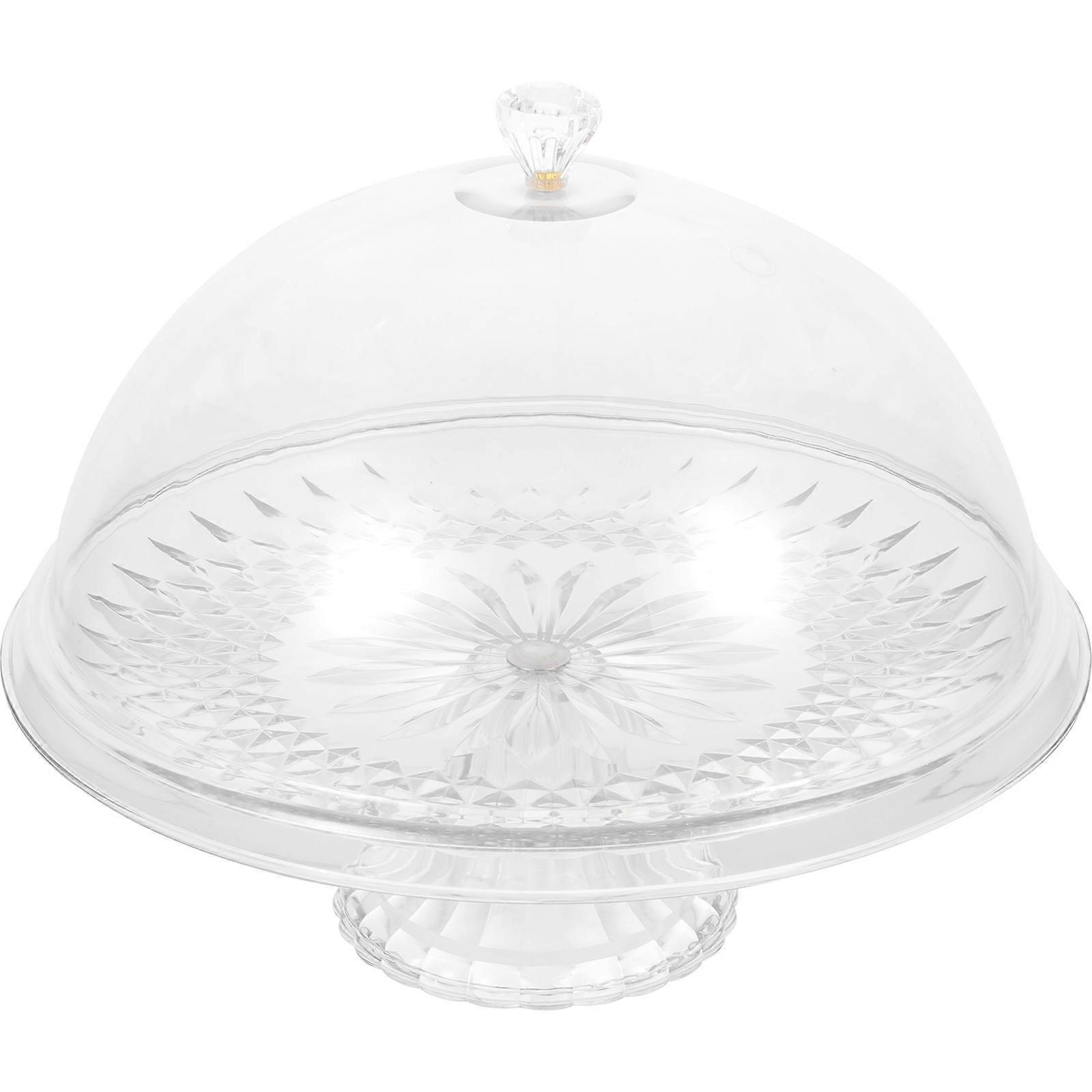 Clear Cake Tray with Lid 1 Set Snack Serving Stand for Wedding Party