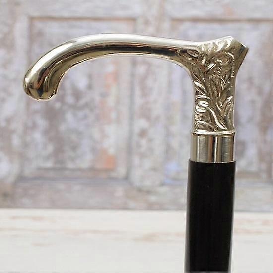 93.98 cm Käpp mörk och silver Elegant och solid käpp present till farfar, far presentidé