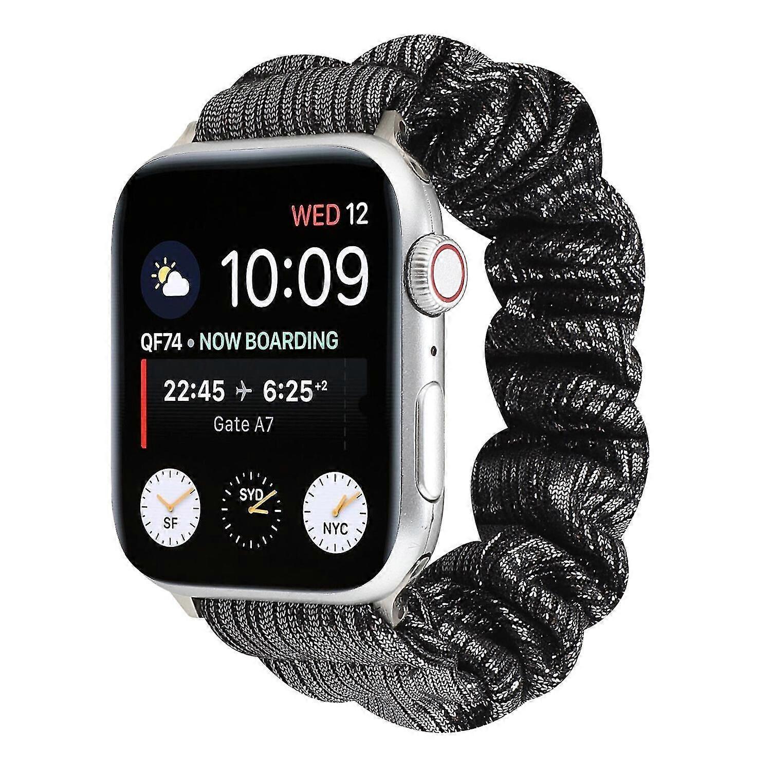 متوافق مع أحزمة ساعة ابل سكرانشيز مقاس 42 مم 44 مم 45 مم 49 مم للنساء