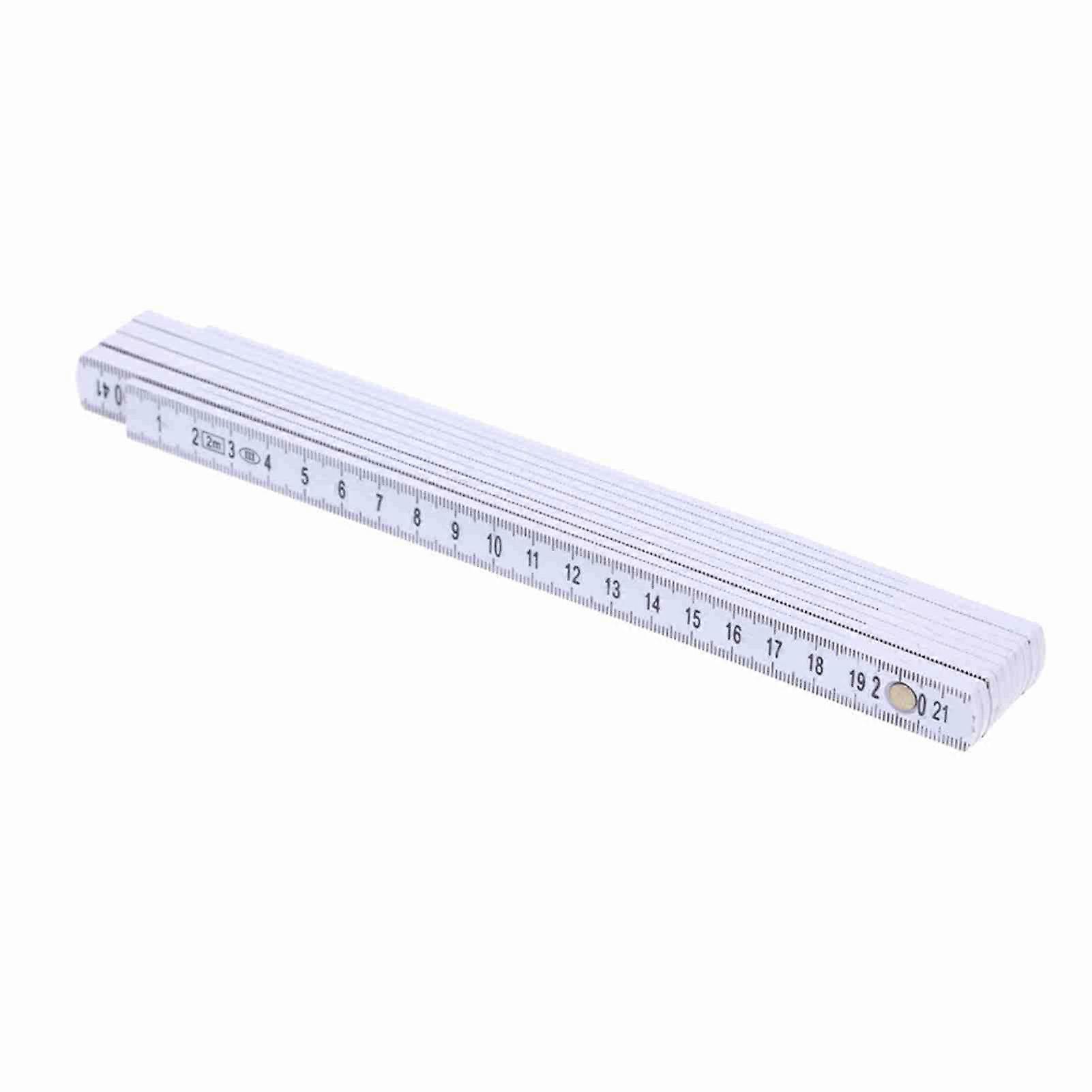 2M Slide Ten-Parts Fold Up Rulers 6.6ft Folding Versatile Inside Reading Carpenter's Ruler Education Meter Lightweight and Compact Measuring Tool