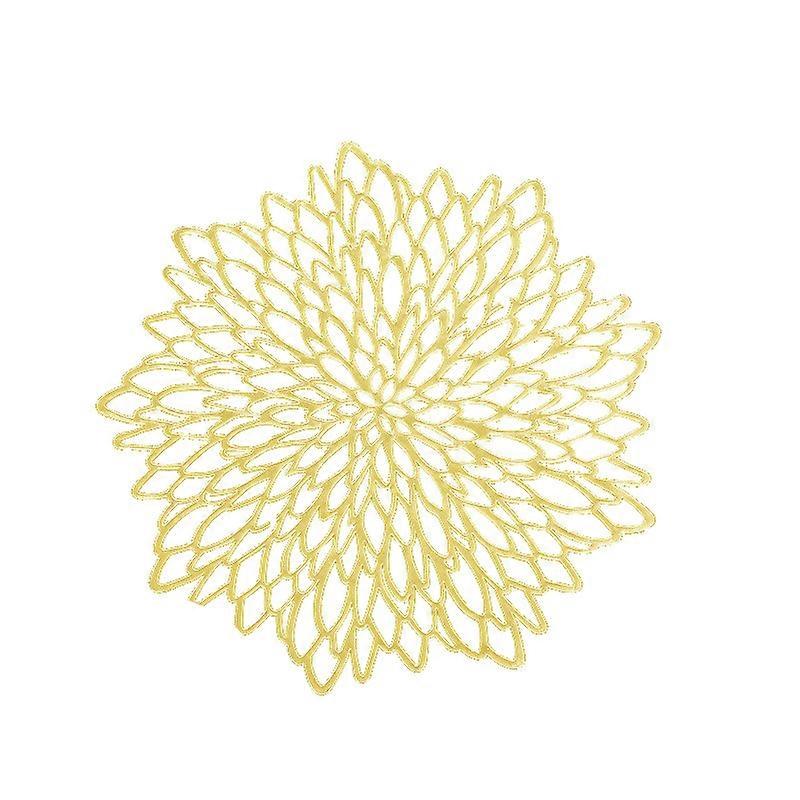 1-Pack Vinyl Placemats - Round Leaf Design Table Chargers