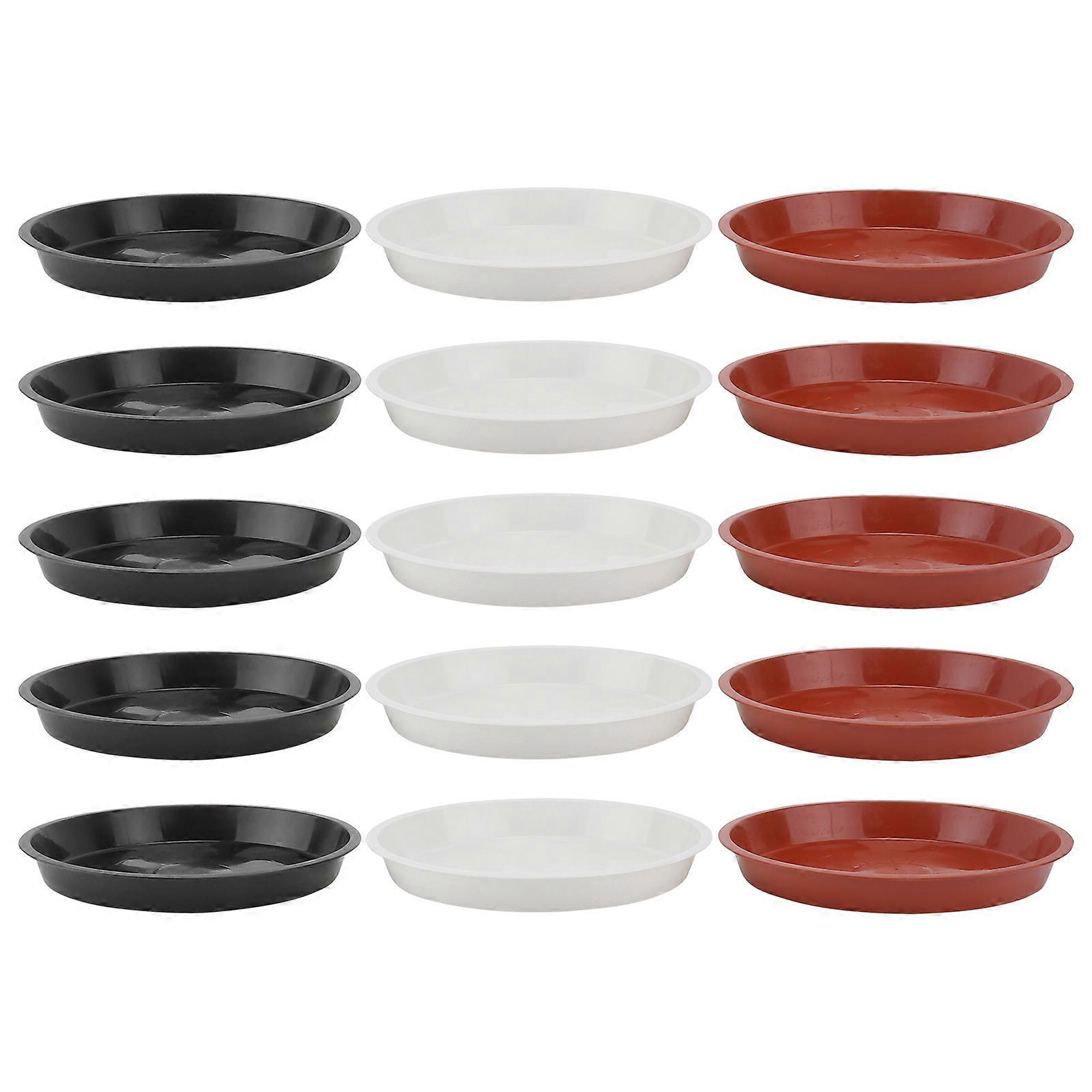 15pcs Gardening Pot Tray Water Tray For Home Outdoor Use Flat Potted Mat To Prevent Leakage And Protect Floors