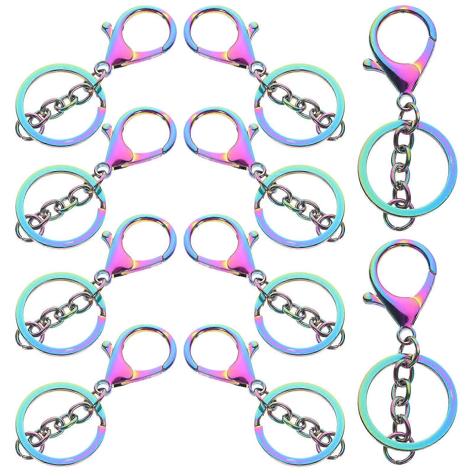 Key Chain Carabiner Clip 12Pcs Alloy Keychain Accessories Handmade Projects Connection