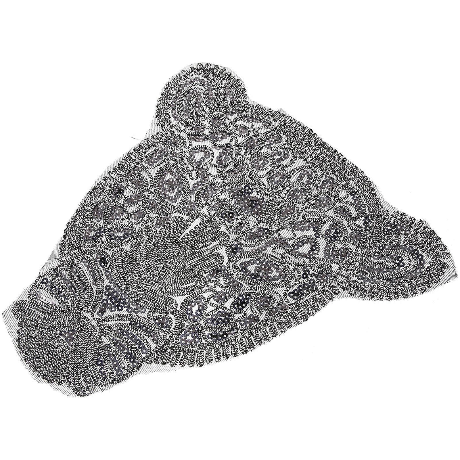 Grey Embroidered Leopard Applique Patch Suitable For DIY Handicrafts And Fashionable Outfits 1Pack