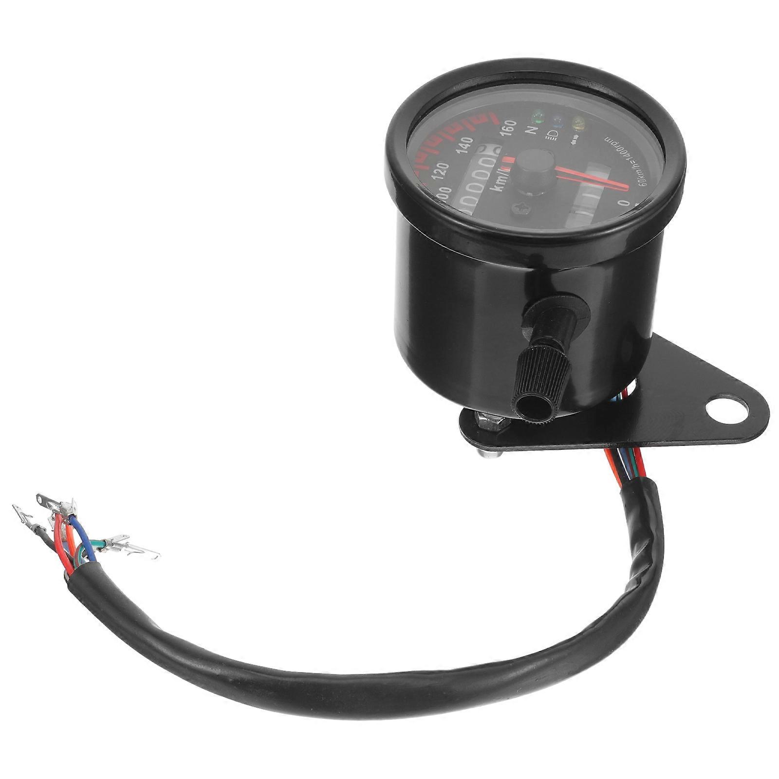 Black Metal Motorcycle Speedometer with High Precision Sensor for Motorbike Modification 1 Piece