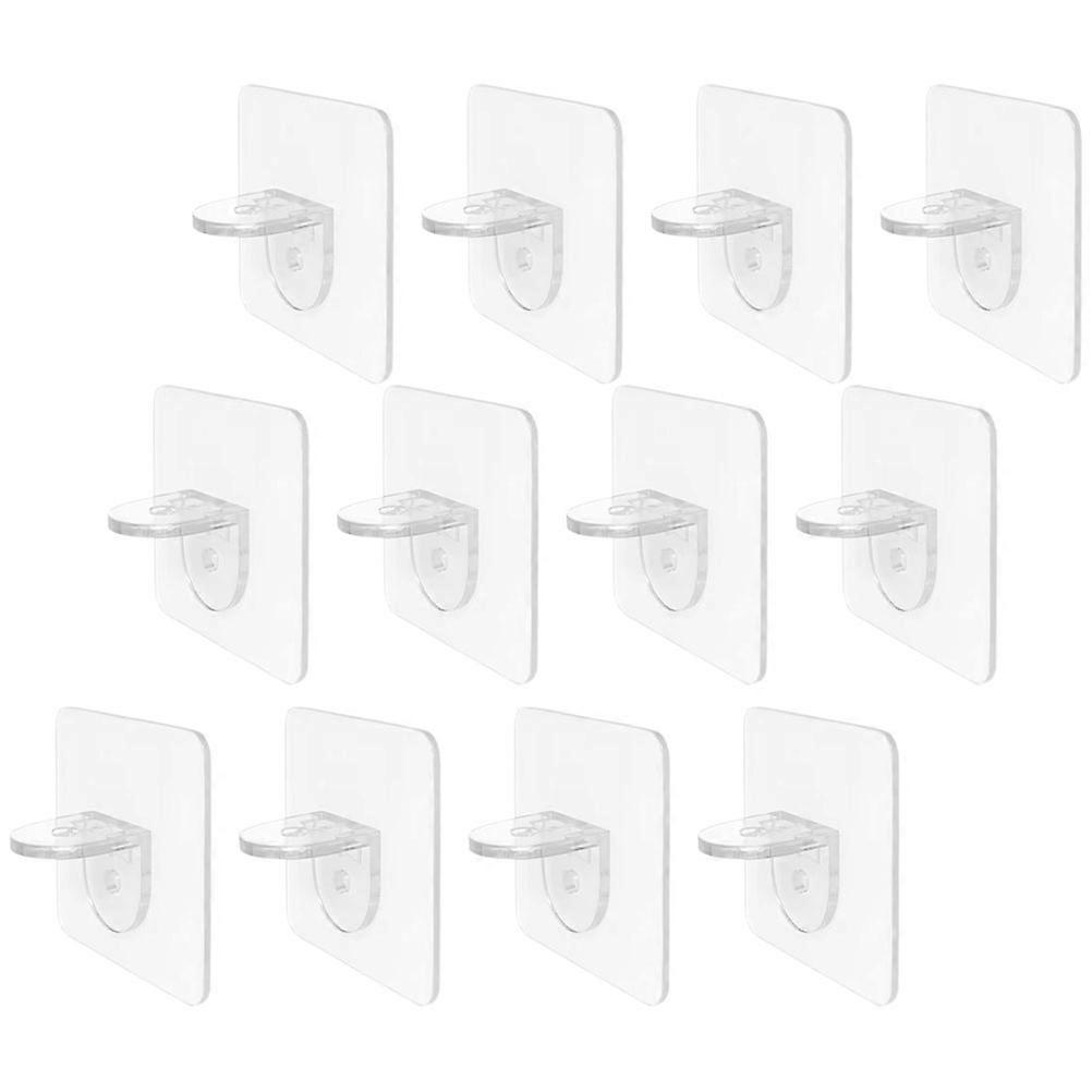 12pcs No Drill Shelf Support Pegs for Cabinets & Wardrobes – Versatile Punch Partition Holders for Kitchen Shelves & Closet Organizers – Easy