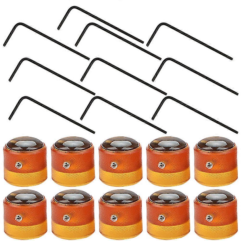 Electric Guitar Knobs for Replacement Volume Control Knobs 10Pcs Light Brown Plastic