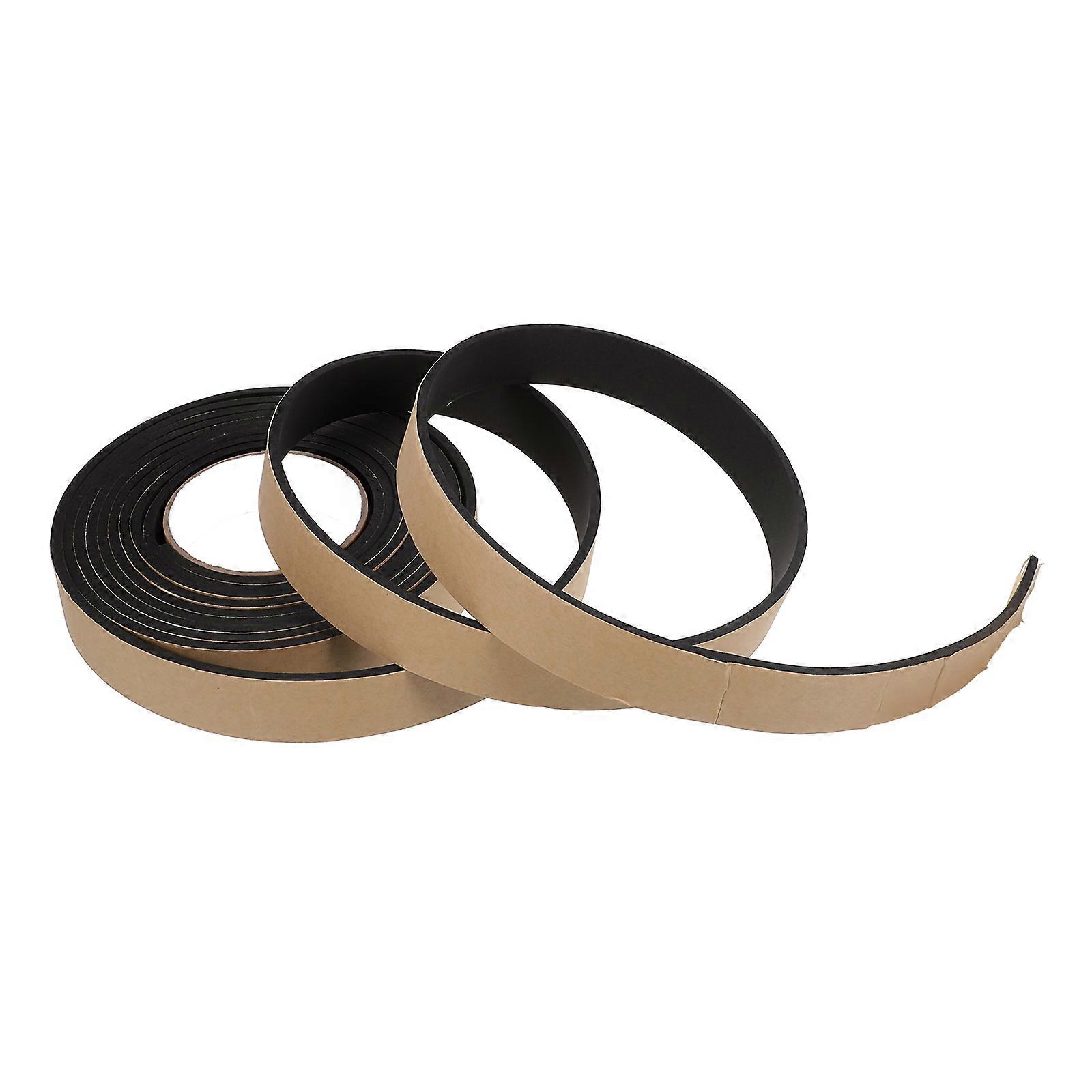 Black Weather Stripping Tape for Doors with Adhesive Backing EVA Material Door Seal Strip 1 Roll