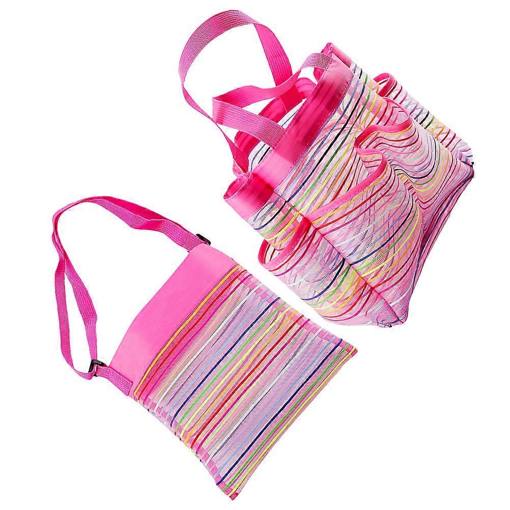 Breathable Seashell Storage Pouches For Beach Time 24x25x7cm Organizing Toys 2Pcs