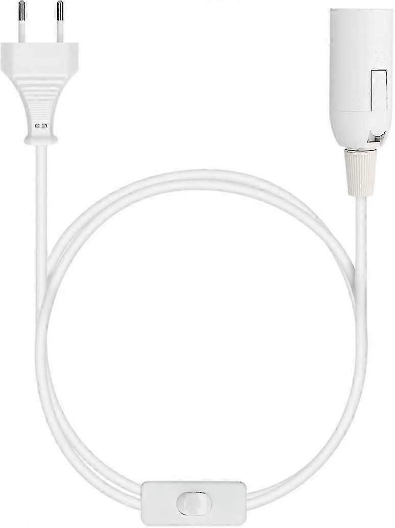 E27 socket with wire - Lamp holder for bulb with power cord electrical outlet and switch - 1.8m cable