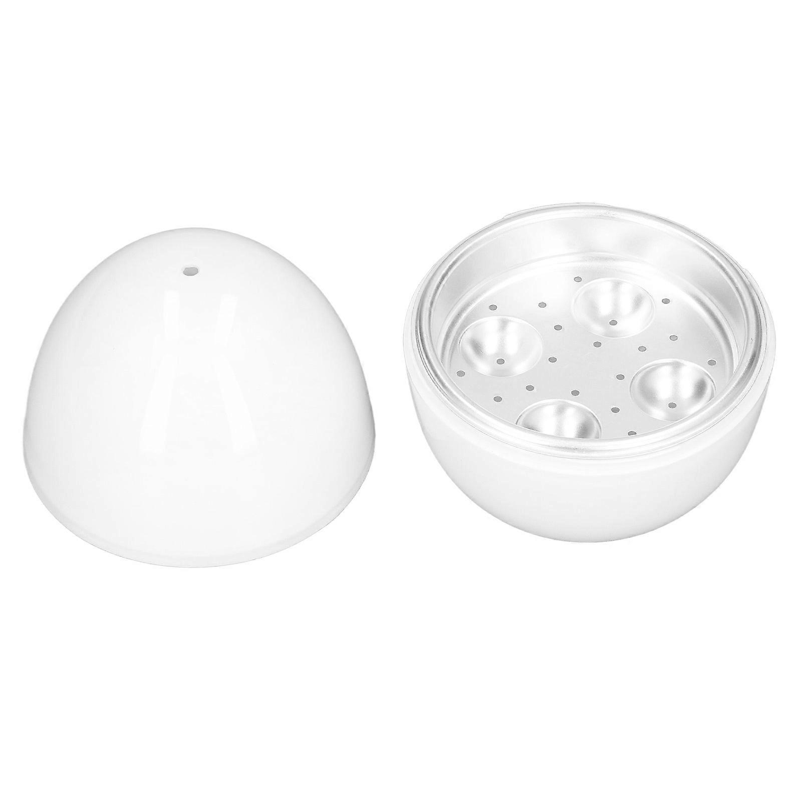 Hard Boiled Egg Cooker 4 Eggs Capacity Compact Design ABS Material Egg Shape Microwave Function Egg Boiler