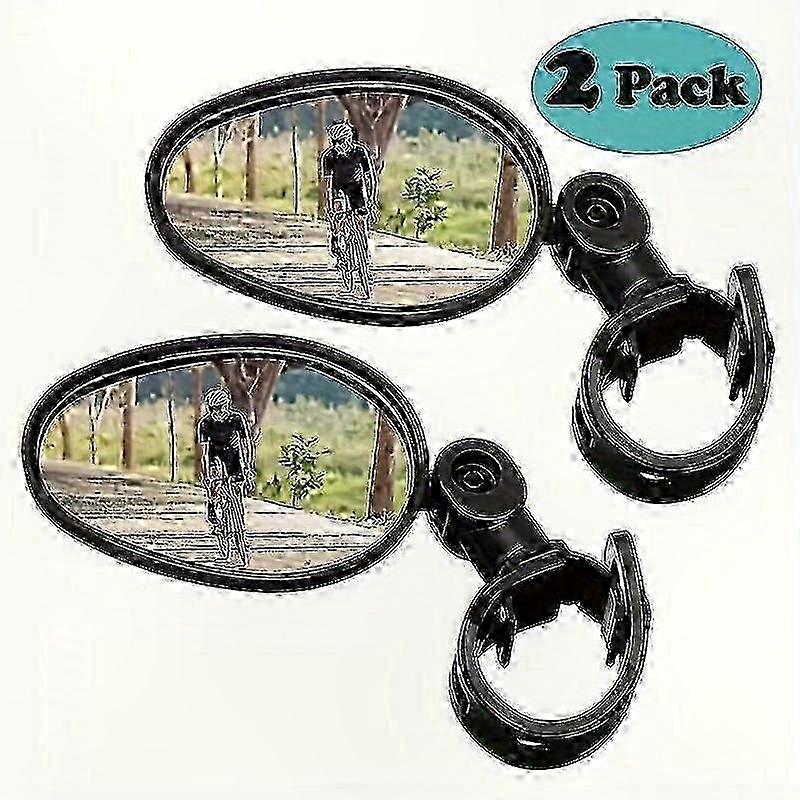 Bicycle Handlebar Mirrors, 2 Pack Rotatable Bike Mirrors with 360 Degree Adjustment for Enhanced Safety